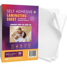 HA SHI 무열 접착 라미네이팅 시트 셀프 시일링 8.5 x 11 인치 25개입 4밀 두께 투명 기계 필요 없음 문서와 사진 보호 레터 사이즈 by, Menu Size, 20sheets