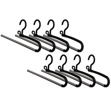 S&F 2 신코 행거(Shinkohanger) 의류용 행거 릴레이 슬럭스 P×4개 세트 블랙, 상품 이미지를 참고