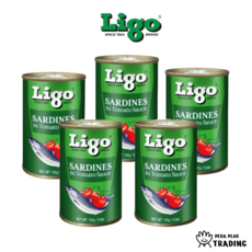 Ligo Sardines (Green) Tomato Sauce 155g 리고 정어리 인 토마토 소스(그린) 155g, 5개