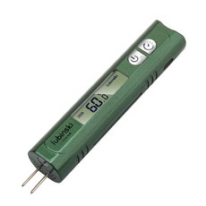 Lubiski插入式高靈敏度雪茄溫濕度測量儀【崇德店】便攜可充電雪茄盒測濕器帶托架, 1個, 金屬綠GN