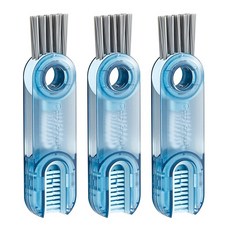 아이예스 틈새 텀블러 세척솔 젖병 물병 브러쉬 IY-BR1 3개세트, 블루