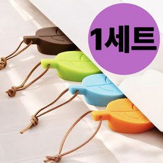 마이다움 4개 방문 도어 닫힘 고정 방지 스토퍼 문고정 받침대, 1개, 오렌지+그린+브라운+블루