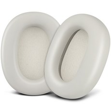호환 소니 Sony WH-1000XM6(WH1000XM6) 노이즈 캔슬링 헤드폰용 이어패드 교체용 부드러운 프로틴 가죽과 고밀도 메모리 폼 쿠션, 1세트, Platinum Silver