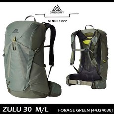 그레고리 레인커버증정 NEW 줄루 30 리터 ML 사이즈 FORAGE GREEN 44J24038 남성배낭 2903544, FORAGE GREEN [44J24038]