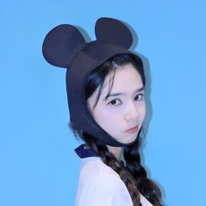 남녀 다이빙 후드 스노클링 두툼한 탄성 보온 3mm 다이빙 모자 서핑 귀여운 캐릭터 미키 마우스 블랙 수영 잠수 스킨 스쿠버 스노쿨링 모자