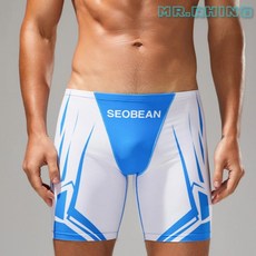 SEOBEAN 男士四角泳褲 潮流配色 舒適透氣 運動沙灘褲