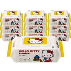 헬로키티 프리미엄 캡형 아기물티슈, 1개, 80개입, 70g