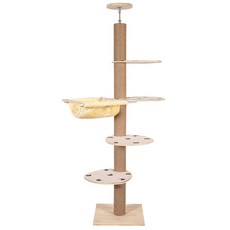 가또나인 자작나무 캣폴세트 4단+해먹+발판카페트, 1세트