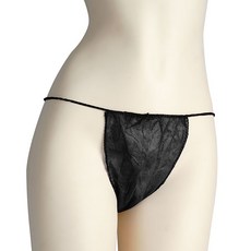 오아소 개별포장 일회용 티팬티, 블랙, 100개