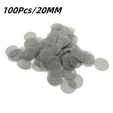 스테인레스 스틸 흡연 파이프 필터 은빛 스크린 메쉬 네트 담배 액세서리 100 개 500, 100 Pcs for 20MM