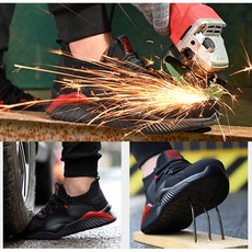 台灣製勞保鞋 工作鞋 牛皮輕量鋼頭安全鞋 舒適透氣耐磨防滑工作鞋工地安全防護首選, 黑灰, 1個