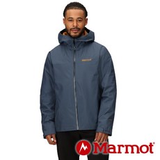 Marmot 男二件式防水透氣連帽保暖外套 M16236 深青