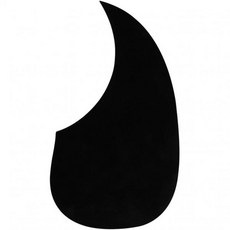 41인치 어쿠스틱 기타 픽가드 티어드롭 스타일의 긁힘 방지 플레이트 자가 접착식 블랙 포함, Black 3ply