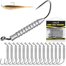 Hover Rig 지그헤드 스윔베이트 지그 헤드 호버 스트롤링 리그 베이스 후크 낚시 15피스 0.8g(1/8온스)269239