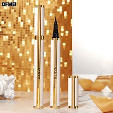 DFMEI 韓汝眼線筆易上色防水易卸妝不暈染毛刷勾線筆款眼線液筆, 1個, 都市焦點眼線:如圖