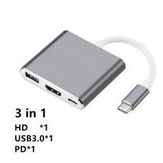 C 타입 썬더볼트 3-HDTV 호환 랜 이더넷 어댑터 USB-C PD USB 3.0 허브, without rj45, 02 without rj45