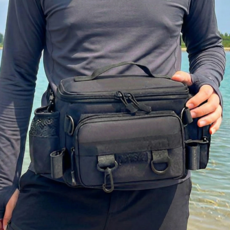 코르빈 루어가방 다용도 낚시 보조가방 숄더백 크로스백 힙색 멀티가방, 잘빠진 올블랙