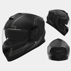 SULCATA 풀페이스 헬멧 어드벤처 남여공용 오토바이헬멧 경량 시스템 오프로드, 무광블랙