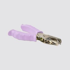 熱縮片打孔器 皮套手柄金屬手握式打孔機 單孔檢票器 DIY皮革紙張打孔工具, 1個, 紫色-皮套手柄打孔器 3MM