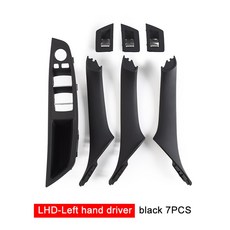 자동차 좌측 우측 내부 승객 손잡이 문짝 가죽 풀 핸들 어셈블리 BMW 5 시리즈 F10 F11 F18 520I 523I 525I 528I 535I, Left Black, 1개