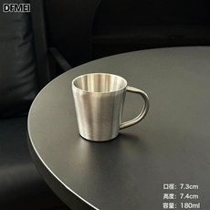 DFMEI 美式304不鏽鋼馬克杯雙層咖啡杯餐廳戶外啤酒茶水杯子早餐牛奶杯, 1個