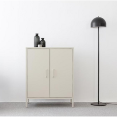 마켓비 캐비넷 모던세로중 2문 수납장 8001015, 크림