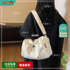 A16 上課通勤包 運動健身包 旅遊輕便大容量 外出休閒包 防潑水 可手提背挎 行李包 多功能旅行包LX, 米白色, 1個