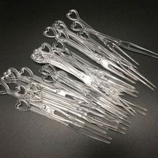 콜팝컵 콜팝용기 100개 야시장 일회용 간식 대용량 분식점, T. 크리스탈 포크  100개, 1개