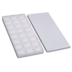 Minghua White 24 대안 페인트 트레이 아티스트 오일 수채화 플라스틱 팔레트 공급, 하얀색