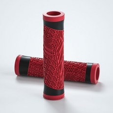 【XF】自行車把套 山地折疊車硅膠把套 騎行舒適減震通用防滑車把套跨境, 紅色, 1個