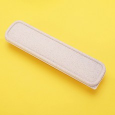 휴대용 식기 상자 여러 가지 빛깔의 커트레이 케이스 스푼 포크 보관 학생용 가정용 주방 도구, Beige