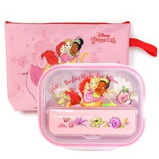 Disney Princess兒童餐盒便當盒, Pink, 1套