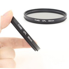 cuely cpl 편광 필터 58mm dslr 카메라 렌즈 보호 카메라필터 사진촬영소품 렌즈필터