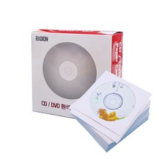 CD/DVD 종이 케이스 화이트 100p, CD종이케이스, 100매