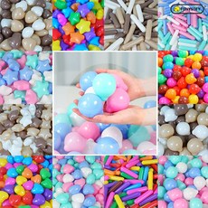 퍼니소피 시그니처 아기 볼풀공 100p 하트 스타 베어 스틱 볼, 하트볼 100p, 파스텔, 1개