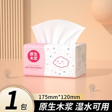 實惠裝抽紙 加厚衛生紙 家用面紙 大包裝 抽取式面紙, 1個, 粉色1包【408張】