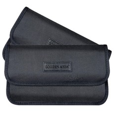 더 큰 패러데이 파우치[2팩 & 23.9 x 14cm(9.4 5.5인치) 모든 휴대폰에 맞는 사이즈] 백 케이지 휴대폰 프라이버시 보호 및 자동차 키 FOB용 RFID 신호, 더 큰 패러데이 파우치[2팩 & 23.9 x 14cm(