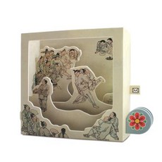 영공방 목재모형 조립 입체 민화카드 모형완구 씨름 김홍도 PM350 키트, 1, 1