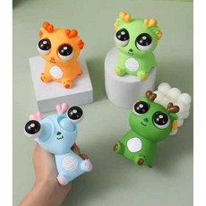 눈알 말랑이 클레이 장난감 선물 귀여운 공룡 팝잇, 폭발적인 눈 드래곤 레이크 블루, 1개