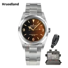 Hruodland 2026 36MM 남성호환 자동 식 시계 NH38 야광 사파이어 스테인레스 스틸 방수 20Barreloj hombr