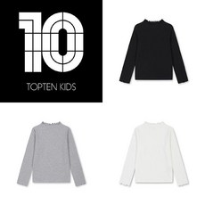 탑텐 TOPTEN MKF4TU2001 여아) 립 모크넥 셔링 티셔츠 554031