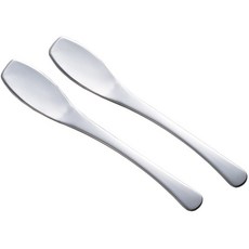 YOSHIKAWA果醬奶油刀，易塗抹設計，不鏽鋼材質，經久耐用, 銀色, 2個