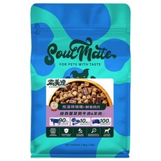 SoulMate 索美達 低溫烘焙糧 + 鮮食肉片, 紐西蘭草飼牛肉 + 羊肉, 1.8kg, 1袋