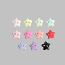 큐티 미니단추-6mm별 [B3521], 핫핑크, 10개