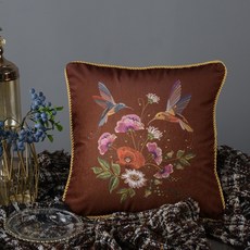 天鵝絨豹紋動物花卉圖案沙發靠墊套枕套 辦公室家用汽車裝飾, 7,僅 45x45cm 封面