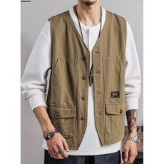 爆款背心馬甲 潮牌美式工裝馬甲男ins港風潮流寬松休閑痞帥多口袋坎肩背心外套