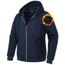 Pioneer Camp 집업 후디 남성용 플리스 안감 지퍼 포켓 헤비웨이트 후드 스웨트셔츠 루즈핏 겨울 액티브 재킷 네이비 3XL