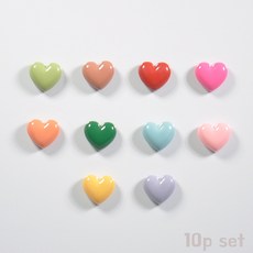 봉봉샵 레인보우하트 냉장고 현관문 인테리어 자석 마그네틱, 레인보우하트 10p