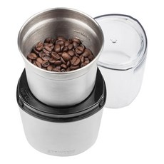 【PRINCESS 荷蘭公主】不鏽鋼咖啡磨豆機, 一鍵啟動, 易清洗, 圓弧三角形設計, 221041