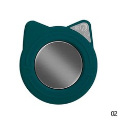 귀여운 고양이 컵 워머 열 음료 머그잔 매트 히터 커피, 4.그린110v-220v, 1개